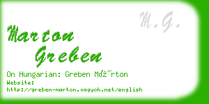 marton greben business card